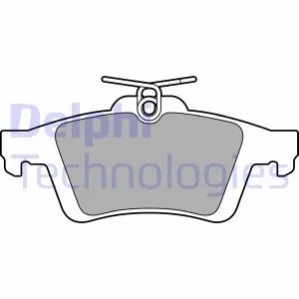 Комплект гальмівних колодок задн, FORD TOURNEO CONNECT V408 NADWOZIE WIELKO, TRANSIT CONNECT, TRANSIT CONNECT V408 FORD USA FOCUS 1.0-1.6D 09.11- DELPHI LP3653