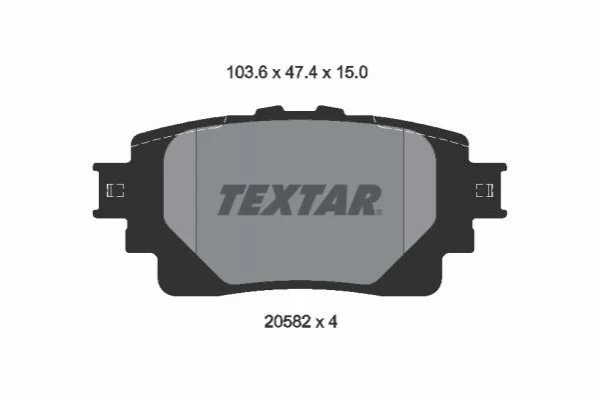 Комплект гальмівних колодок TEXTAR 2058201 (фото 1)