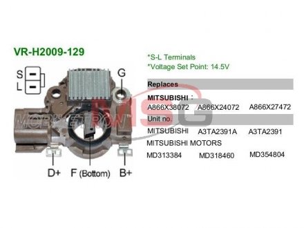 Регулятор генератора MOBILETRON VRH2009129