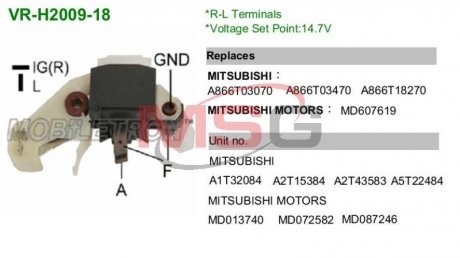 Регулятор генератора MOBILETRON VRH200918