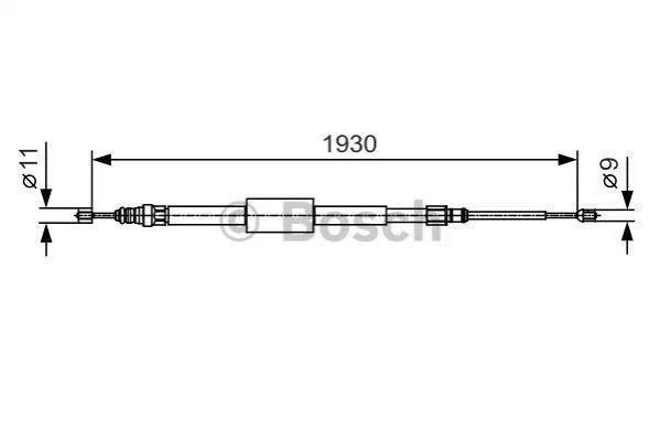 Трос ручного гальма BOSCH 1987482011 (фото 1)