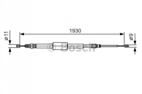 Трос ручного гальма BOSCH 1987482011