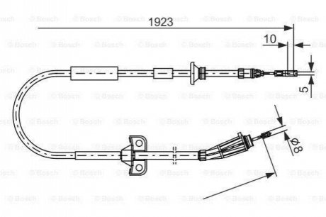 Трос ручного гальма BOSCH 1987477999