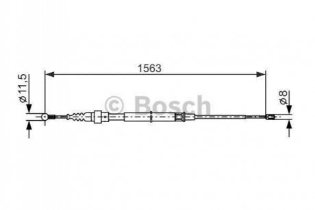 Трос ручного гальма BOSCH 1987477891