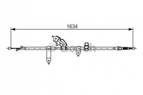 Трос ручного гальма BOSCH 1987482222