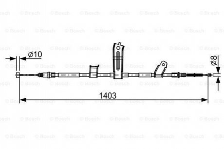 Трос ручного гальма BOSCH 1987482522