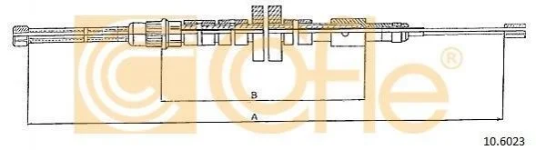 Трос ручника COFLE 106023 (фото 1)