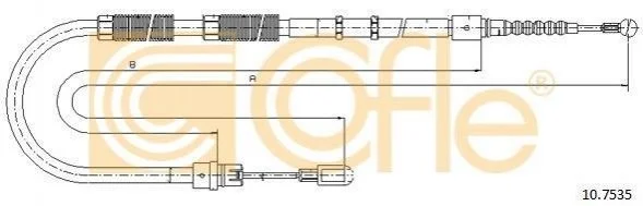 Трос ручника COFLE 107535 (фото 1)