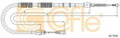 Трос ручника COFLE 107535