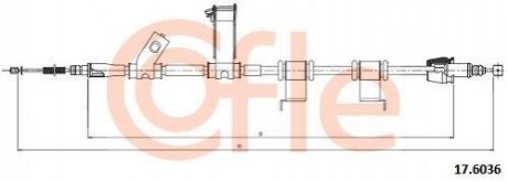 Трос ручника COFLE 176036