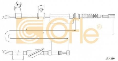 Трос ручного гальма COFLE 174210