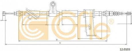 Трос ручника COFLE 120103
