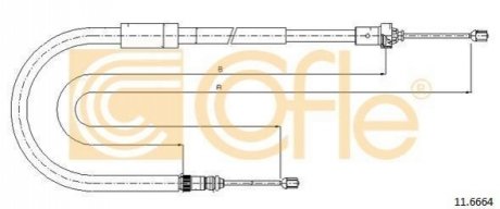 Трос ручника COFLE 116664