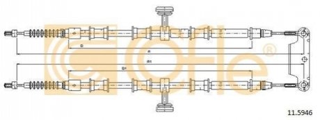 Трос ручного гальма COFLE 115946