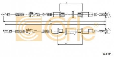 Трос ручника COFLE 115854