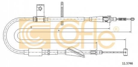 Трос ручника COFLE 115746