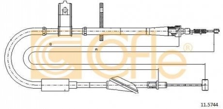 Трос ручника COFLE 115744