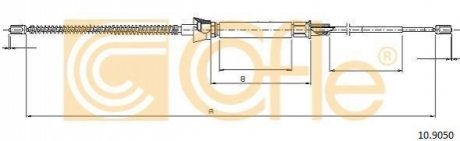 Трос ручного гальма COFLE 109050