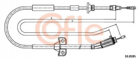 Трос ручного гальма COFLE 108185