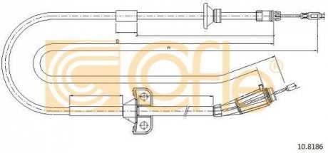 Трос ручника COFLE 108186 (фото 1)