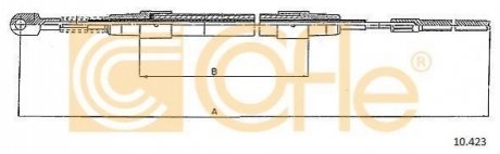 Трос ручного гальма COFLE 10423