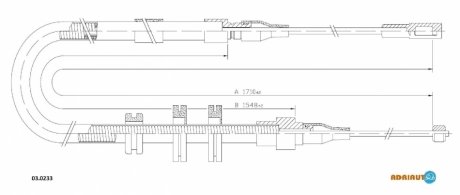 Трос ручного гальма ADRIAUTO 030233