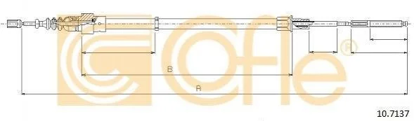 Трос ручника COFLE 107137 (фото 1)
