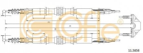 Трос ручника COFLE 115858