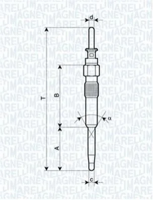 Свічка розжарювання MAGNETI MARELLI 062900039304 (фото 1)