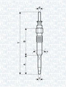 Свічка розжарювання MAGNETI MARELLI 062900039304