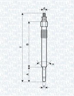 Свічка розжарювання MAGNETI MARELLI 062900020304