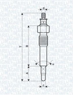 Свічка розжарювання MAGNETI MARELLI 062583202304