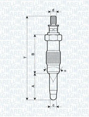 Свічка розжарювання MAGNETI MARELLI 062583003304 (фото 1)
