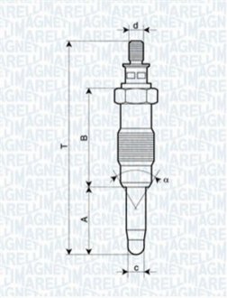 Свічка розжарювання MAGNETI MARELLI 062583003304