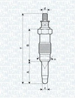 Свічка розжарювання MAGNETI MARELLI 062583003304