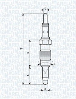 Свічка розжарювання MAGNETI MARELLI 062900011304