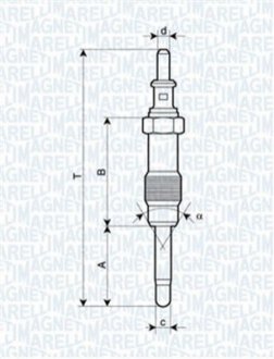 Свічка розжарювання MAGNETI MARELLI 062900046304