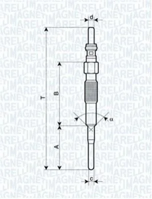 Свічка розжарювання MAGNETI MARELLI 062900079304 (фото 1)