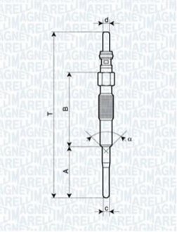 Свічка розжарювання MAGNETI MARELLI 062900079304