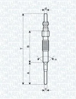 Свічка розжарювання MAGNETI MARELLI 062900079304