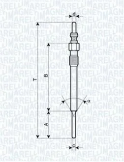 Свічка розжарювання MAGNETI MARELLI 062900090304