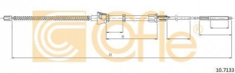 Трос ручного гальма COFLE 107133