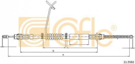 Трос ручного гальма COFLE 115582