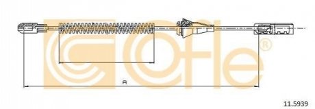 Трос ручного гальма COFLE 115939
