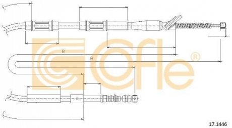 Трос ручного гальма COFLE 171446