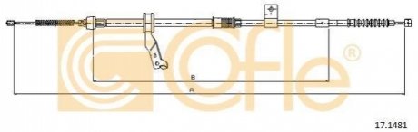 Трос ручника COFLE 171481