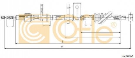 Трос ручного гальма COFLE 175022