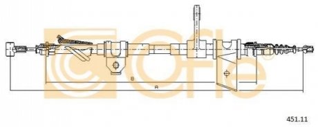 Трос ручника COFLE 45111