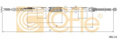 Трос ручника COFLE 46111