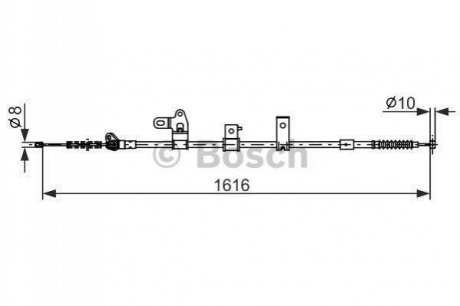 Трос ручного гальма BOSCH 1987482307